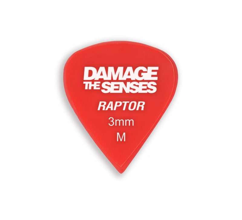 Acrylic Pick - Raptor 3mm (Red) Damage The Senses