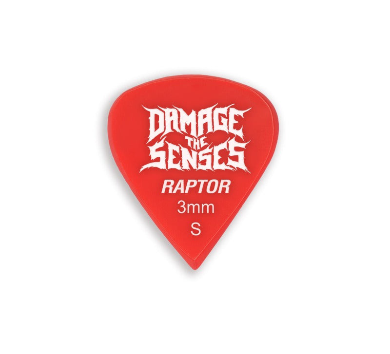 Acrylic Pick - Raptor 3mm (Red) Damage The Senses