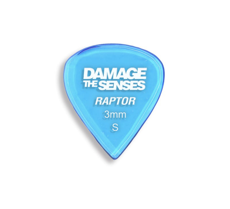 Acrylic Pick - Raptor 3mm (Trans Blue) Damage The Senses