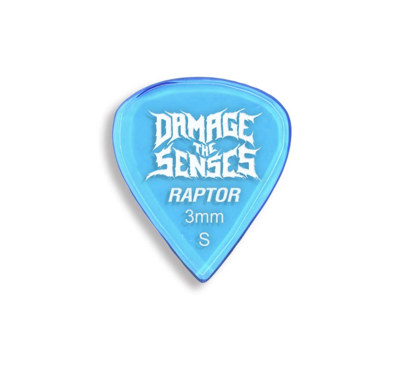 Acrylic Pick - Raptor 3mm (Trans Blue) Damage The Senses