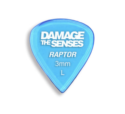 Acrylic Pick - Raptor 3mm (Trans Blue) Damage The Senses