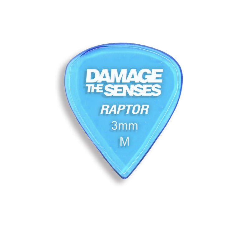 Acrylic Pick - Raptor 3mm (Trans Blue) Damage The Senses