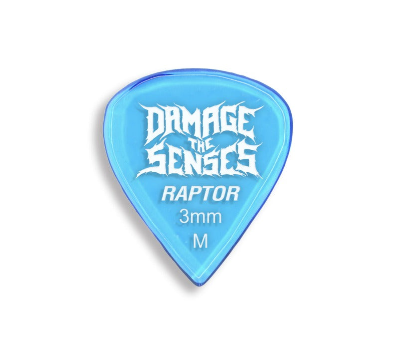 Acrylic Pick - Raptor 3mm (Trans Blue) Damage The Senses