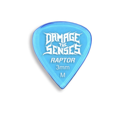 Acrylic Pick - Raptor 3mm (Trans Blue) Damage The Senses