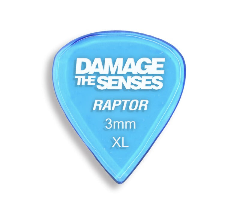 Acrylic Pick - Raptor 3mm (Trans Blue) Damage The Senses