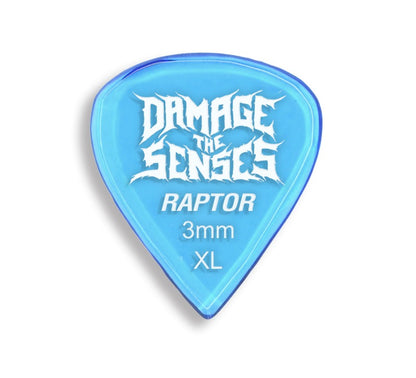 Acrylic Pick - Raptor 3mm (Trans Blue) Damage The Senses