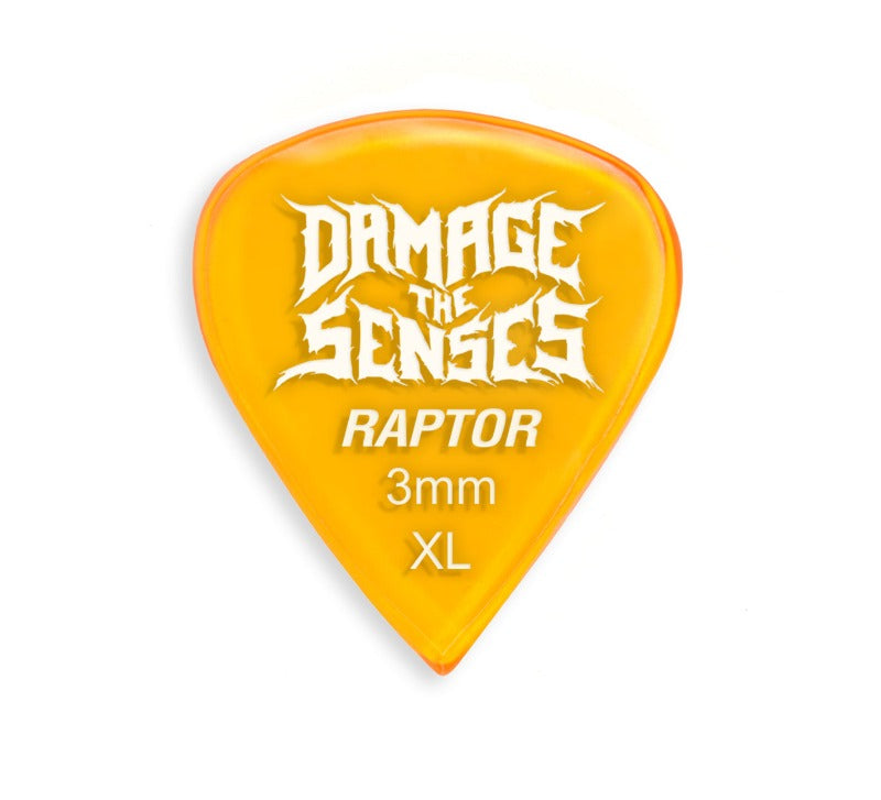 Acrylic Pick - Raptor 3mm (Trans Orange) Damage The Senses