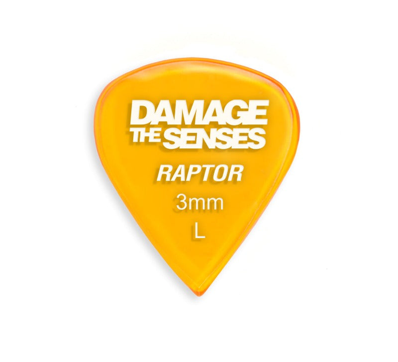 Acrylic Pick - Raptor 3mm (Trans Orange) Damage The Senses