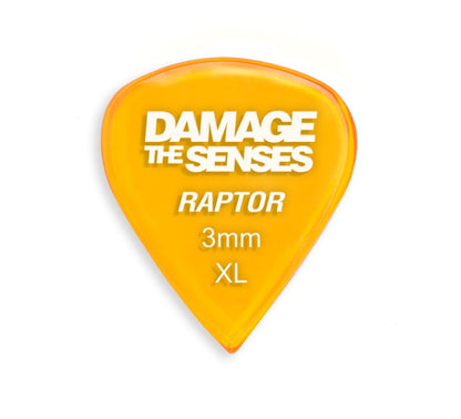 Acrylic Pick - Raptor 3mm (Trans Orange) Damage The Senses