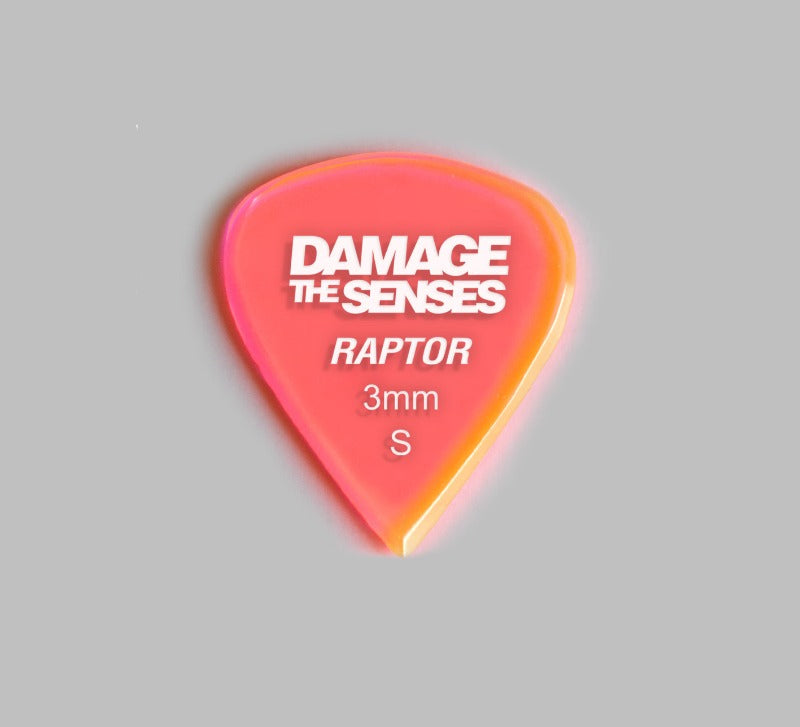 Acrylic Pick - Raptor 3mm (Trans Pink) Damage The Senses