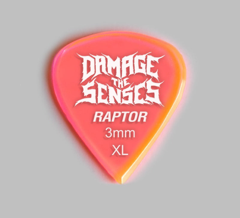 Acrylic Pick - Raptor 3mm (Trans Pink) Damage The Senses