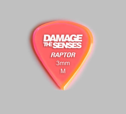 Acrylic Pick - Raptor 3mm (Trans Pink) Damage The Senses