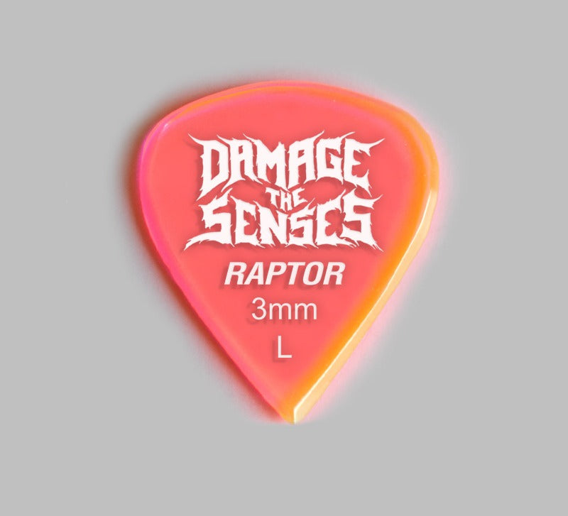 Acrylic Pick - Raptor 3mm (Trans Pink) Damage The Senses