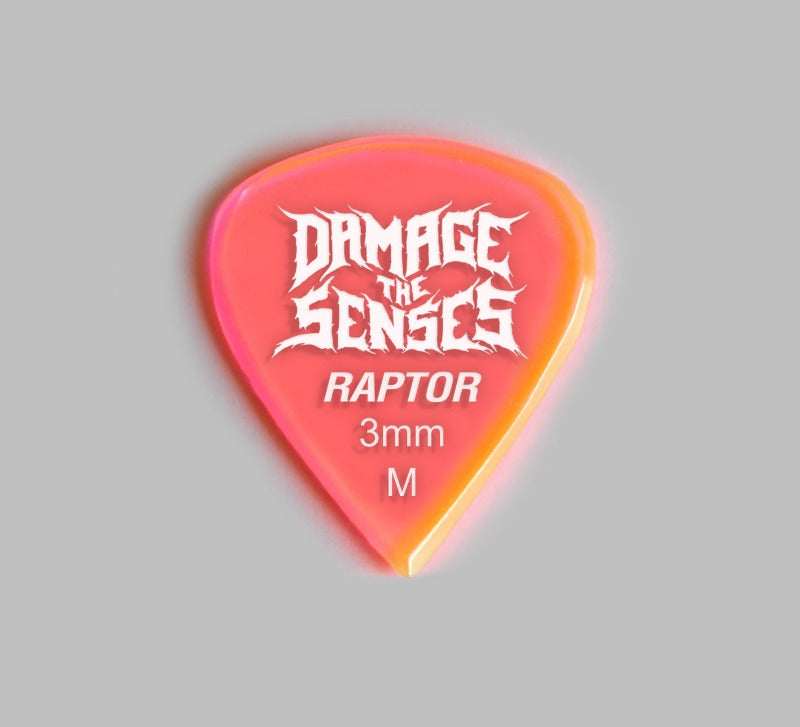 Acrylic Pick - Raptor 3mm (Trans Pink) Damage The Senses