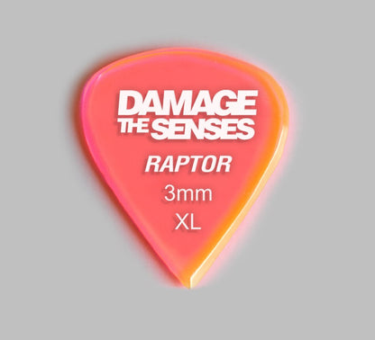 Acrylic Pick - Raptor 3mm (Trans Pink) Damage The Senses