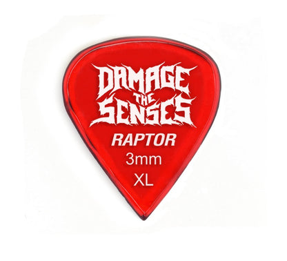 Acrylic Pick - Raptor 3mm (Trans Red) Damage The Senses