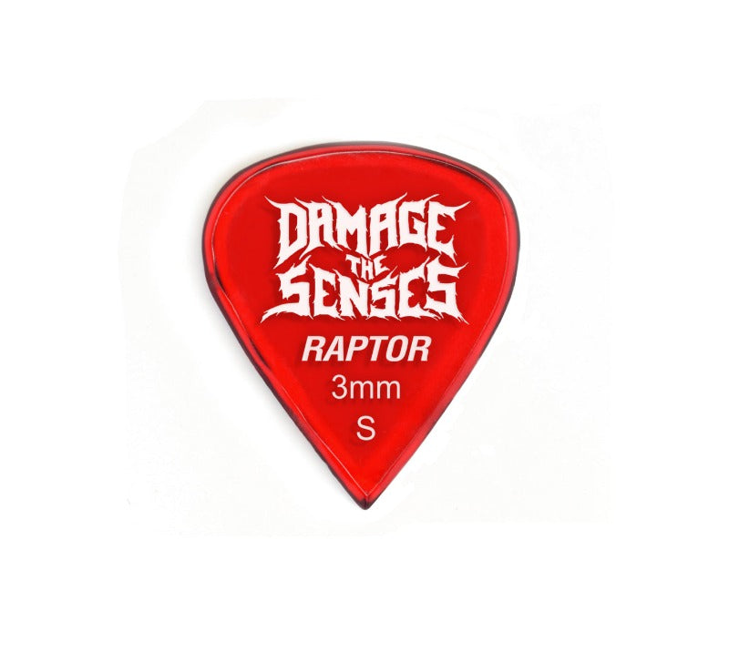 Acrylic Pick - Raptor 3mm (Trans Red) Damage The Senses