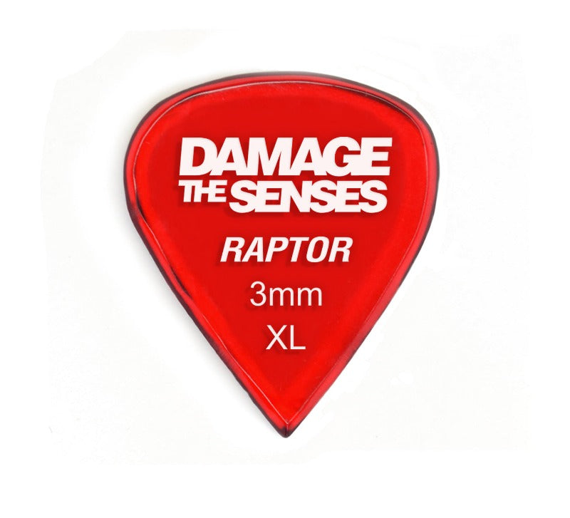 Acrylic Pick - Raptor 3mm (Trans Red) Damage The Senses