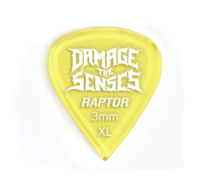 Acrylic Pick - Raptor 3mm (Trans Yellow) Damage The Senses