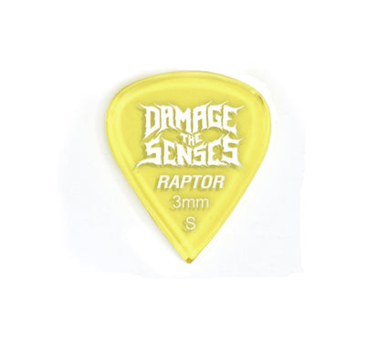 Acrylic Pick - Raptor 3mm (Trans Yellow) Damage The Senses