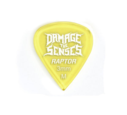 Acrylic Pick - Raptor 3mm (Trans Yellow) Damage The Senses