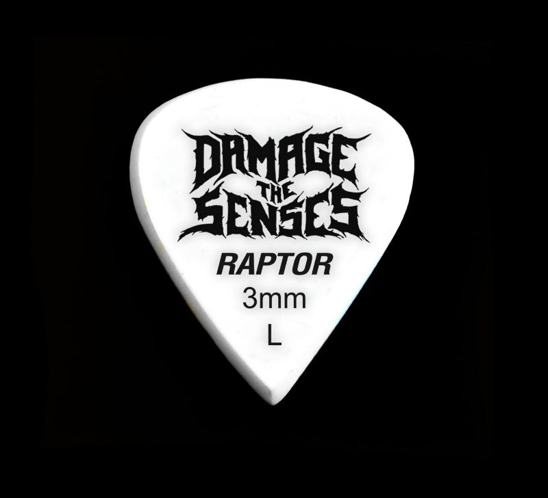 Acrylic Pick - Raptor 3mm (White) Damage The Senses