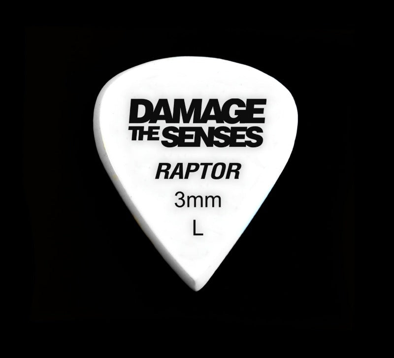 Acrylic Pick - Raptor 3mm (White) Damage The Senses