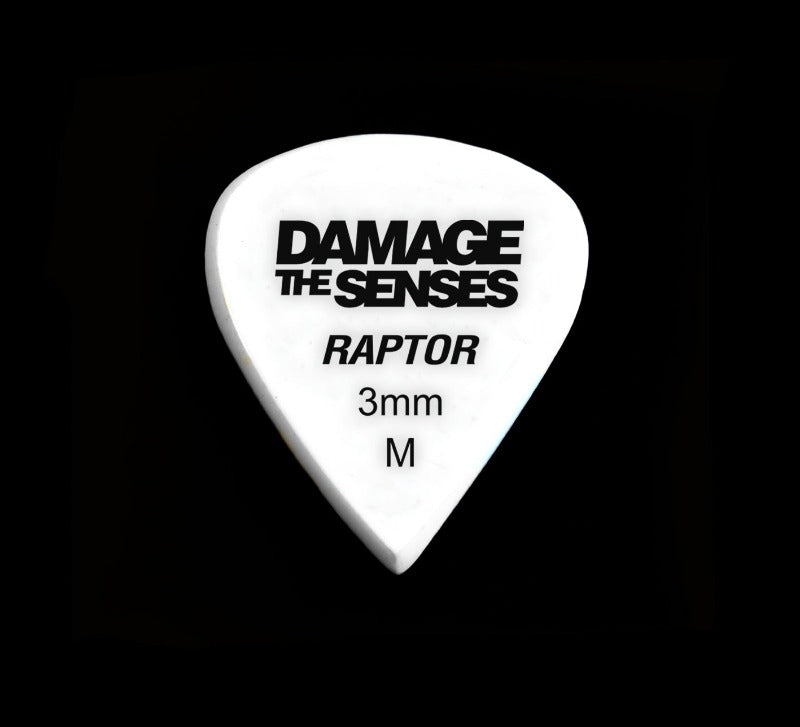 Acrylic Pick - Raptor 3mm (White) Damage The Senses