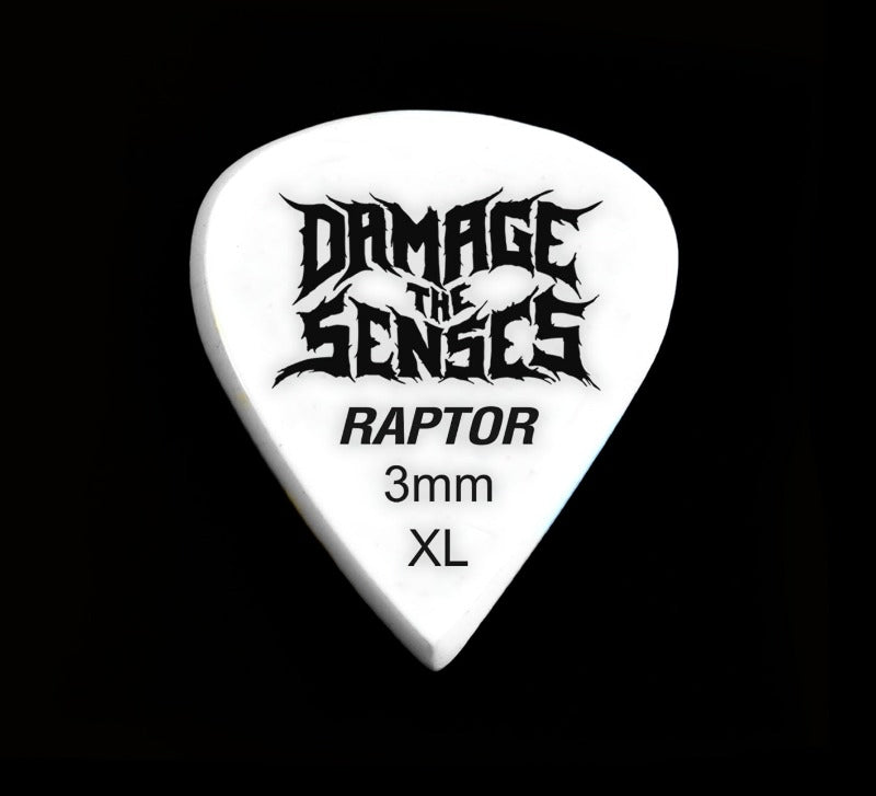 Acrylic Pick - Raptor 3mm (White) Damage The Senses