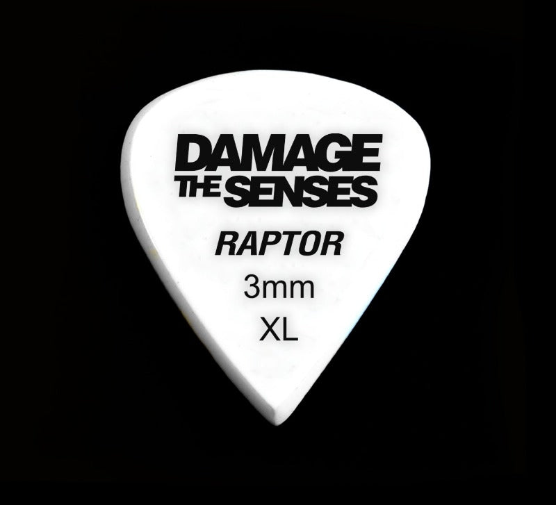 Acrylic Pick - Raptor 3mm (White) Damage The Senses