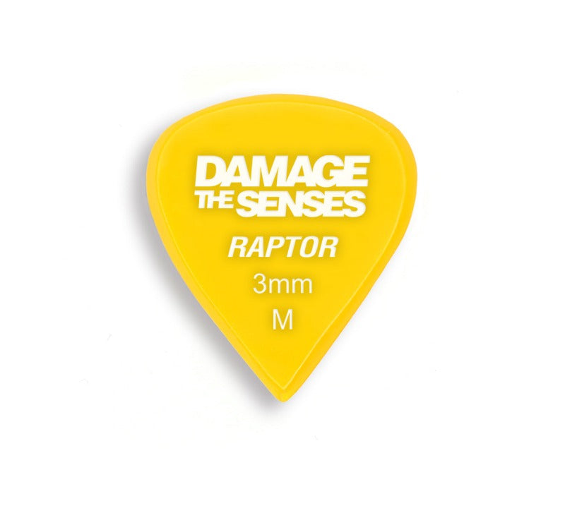 Acrylic Pick - Raptor 3mm (Yellow) Damage The Senses