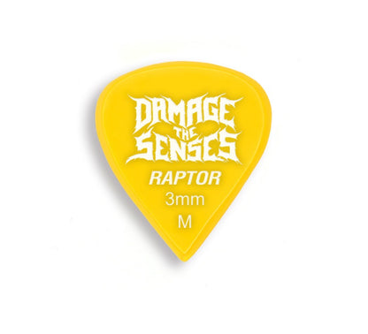 Acrylic Pick - Raptor 3mm (Yellow) Damage The Senses