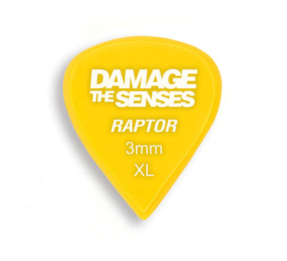 Acrylic Pick - Raptor 3mm (Yellow) Damage The Senses