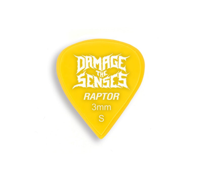 Acrylic Pick - Raptor 3mm (Yellow) Damage The Senses