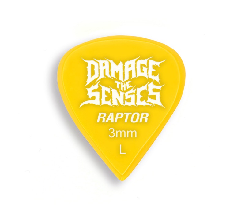 Acrylic Pick - Raptor 3mm (Yellow) Damage The Senses