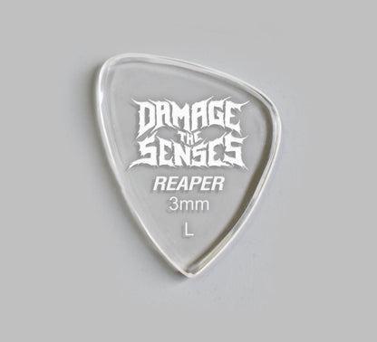 Acrylic Pick - Reaper 3mm (Clear) Damage The Senses