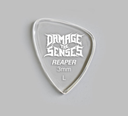 Acrylic Pick - Reaper 3mm (Clear) Damage The Senses