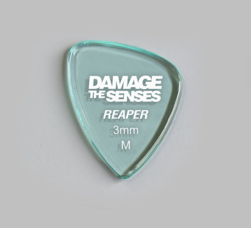 Acrylic Pick - Reaper 3mm (Glass Green) Damage The Senses