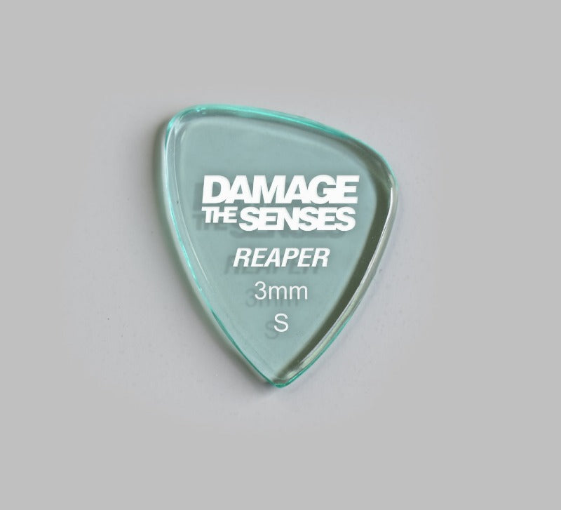 Acrylic Pick - Reaper 3mm (Glass Green) Damage The Senses