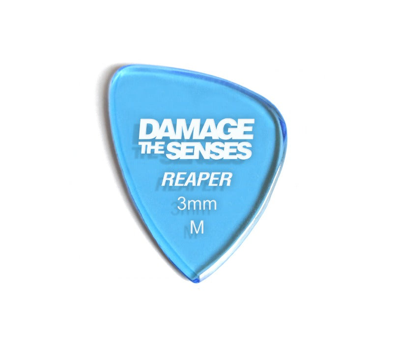 Acrylic Pick - Reaper 3mm (Trans Blue) Damage The Senses