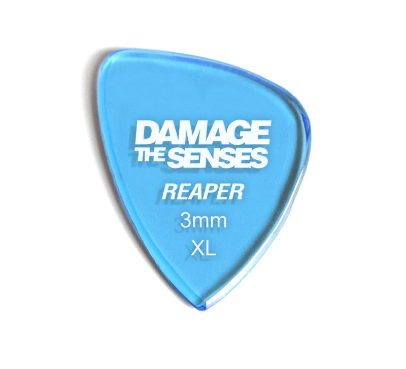 Acrylic Pick - Reaper 3mm (Trans Blue) Damage The Senses