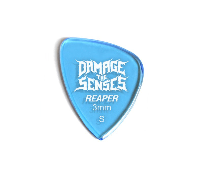 Acrylic Pick - Reaper 3mm (Trans Blue) Damage The Senses