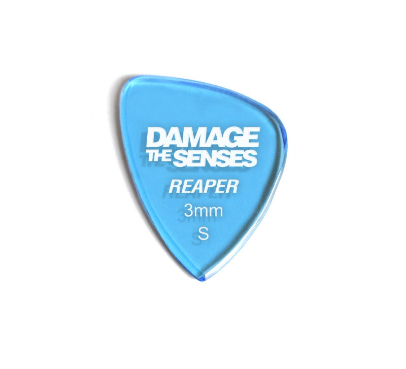 Acrylic Pick - Reaper 3mm (Trans Blue) Damage The Senses