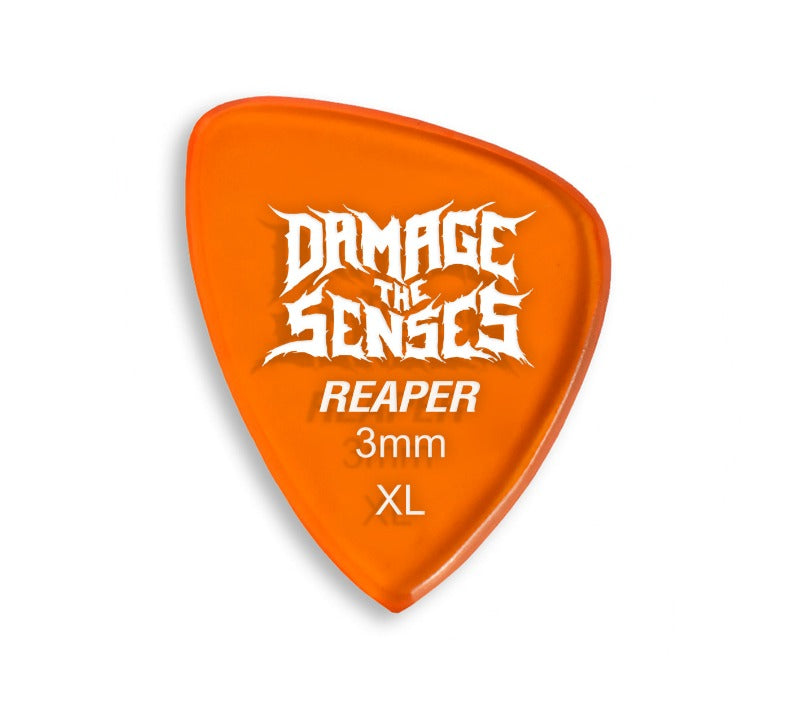 Acrylic Pick - Reaper 3mm (Trans Orange) Damage The Senses