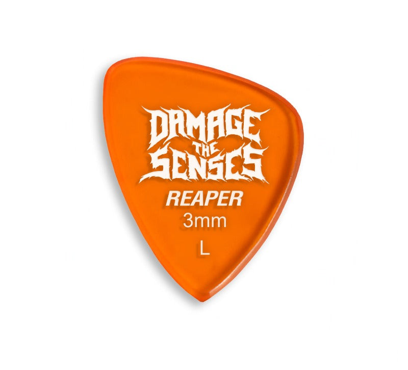 Acrylic Pick - Reaper 3mm (Trans Orange) Damage The Senses