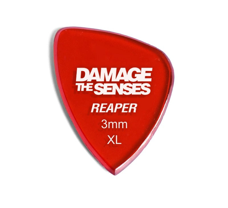 Acrylic Pick - Reaper 3mm (Trans Red) Damage The Senses