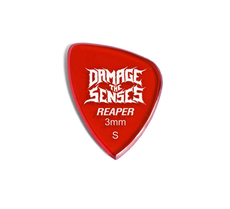 Acrylic Pick - Reaper 3mm (Trans Red) Damage The Senses