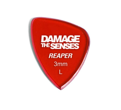 Acrylic Pick - Reaper 3mm (Trans Red) Damage The Senses