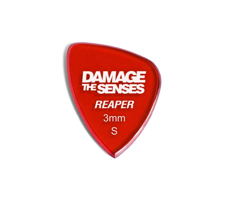 Acrylic Pick - Reaper 3mm (Trans Red) Damage The Senses