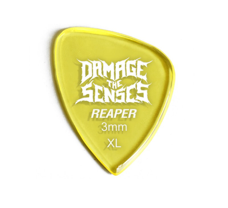 Acrylic Pick - Reaper 3mm (Trans Yellow) Damage The Senses